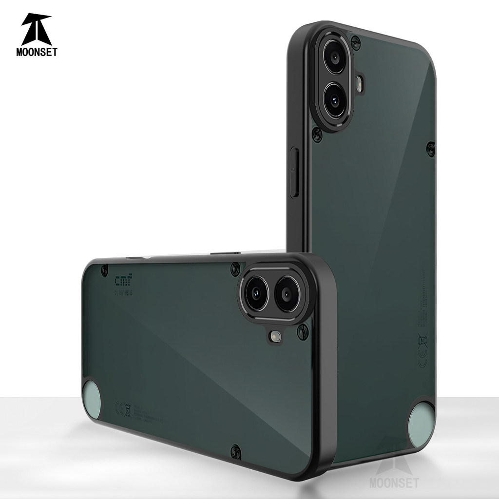 สําหรับ Nothing CMF Phone 1 กรณีโปร่งแสง Hard Back Skin-Feel Soft TPU กรอบกันกระแทก Slim บางฝาครอบ