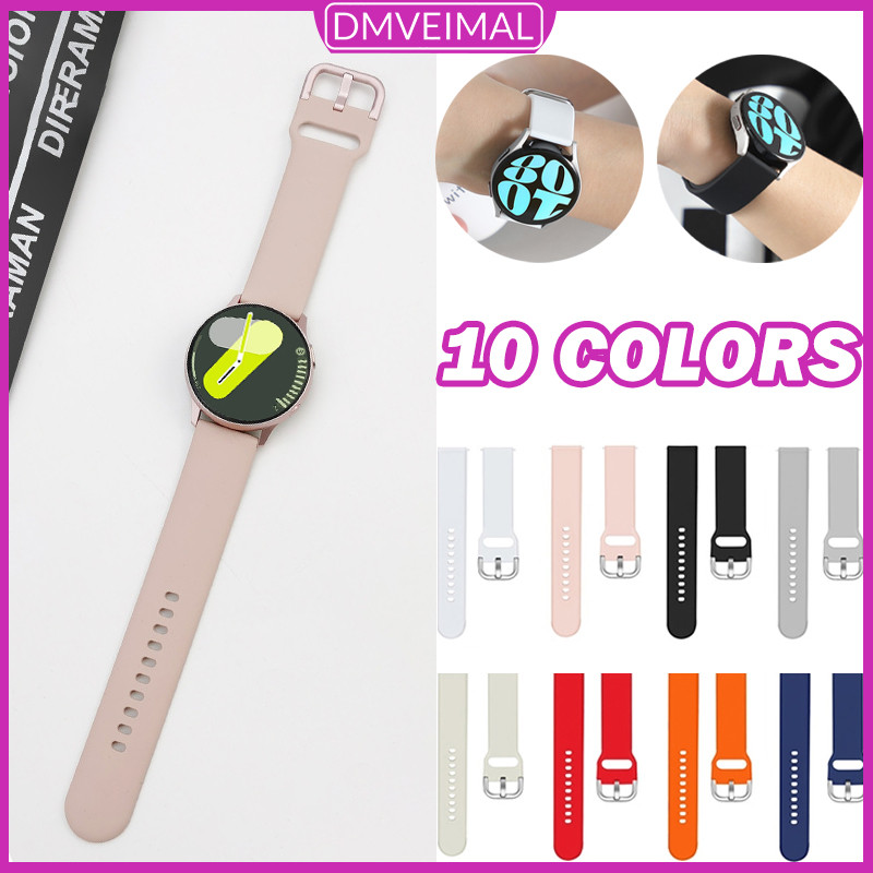 สายซิลิโคน 22 20มม. สำหรับ Samsung Galaxy Watch FE 7 6 5 /Garminสมาร์ทนาฬิกาสปอร์ตสายคล้องคอ/Amazfit Bip 6
