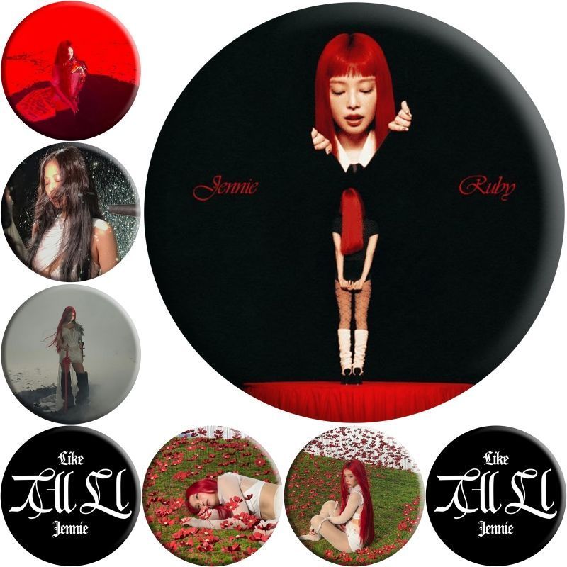 JENNIE SOLO ชุดตราดีบุก "Like JENNIE" - คอลเลกชันพินโลหะแบบกําหนดเอง สินค้าพัดลม K-Pop Limited Editi