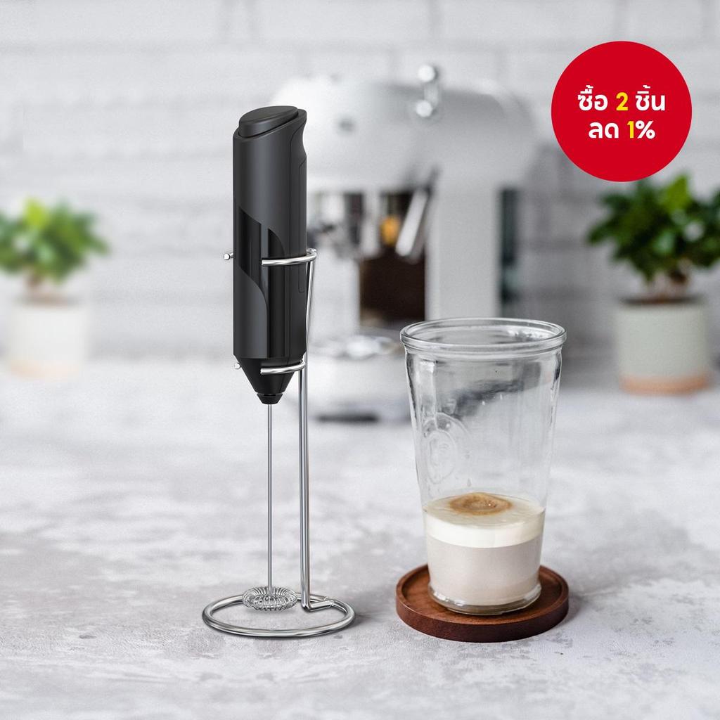 เครื่องตีฟองนมไฟฟ้ามือถือ USB ชาร์จกาแฟ Frother พร้อมเครื่องทําโฟมสแตนเลส Whisks