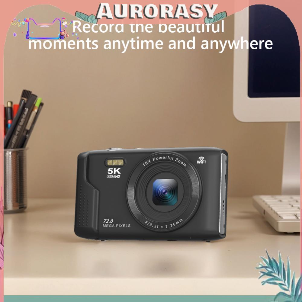 [AS] กล้องดิจิตอล 5K Vlogging Camera 16X Zoom Video Camera หน้าจอ LCD 2.8 นิ้วสําหรับวัยรุ่นเริ่มต้น