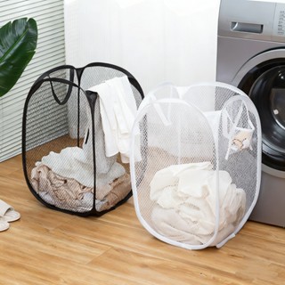 [จัดส่งในพื้นที่] บ้านตารางตะกร้าเสื้อผ้าสกปรกพับเก็บได้พร้อ…