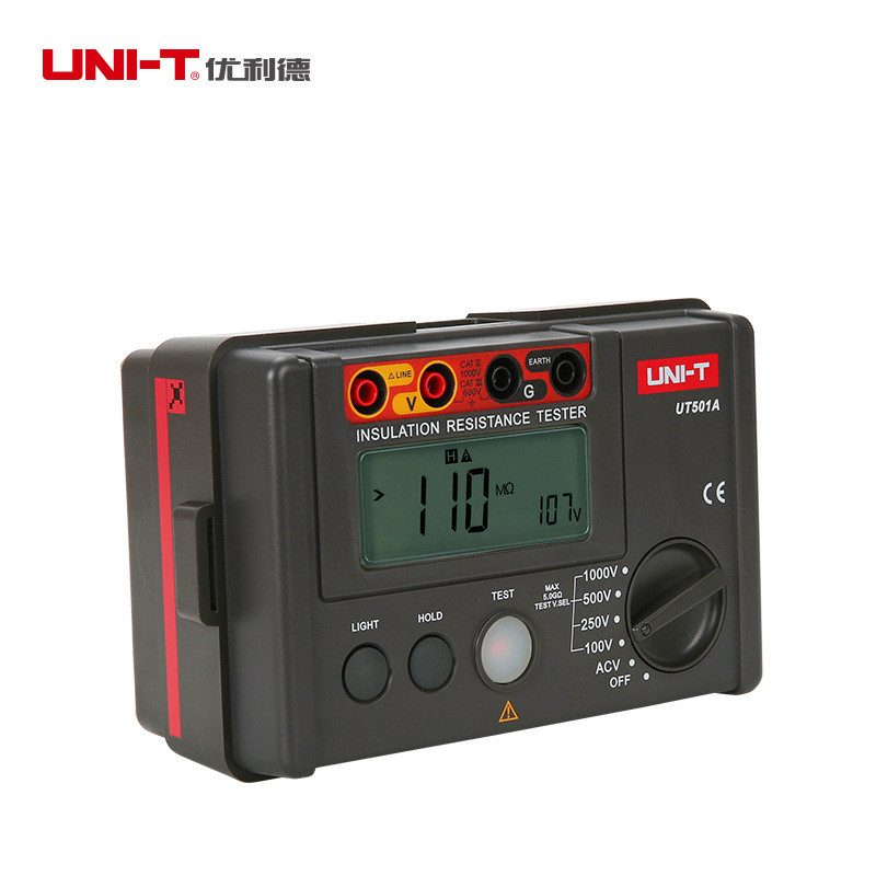 ที่ไม่ซ้ํากัน UT501A/UT502A เครื่องทดสอบความต้านทานฉนวน 500V Electronic Shaker 1,000V Digital Megohm