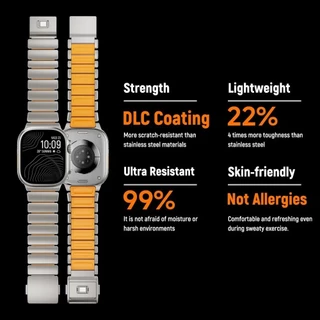 Nomad Titanium Band สําหรับ iWatch Ultra 3 2 49 มม.Series 11 10 46 มม.สายแม่เหล็ก Iwatch 11 10 9 8 7 6 5 45 6 5 4 SE 44 42 มม.