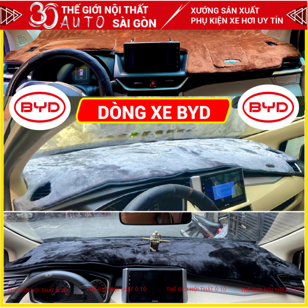 พรมกํามะหยี่หิมะ Taplo BYD M6, BYD ATTO 3, BYD SEALION 6, BYD SEAL 3 ชั้นหนา Standard Form