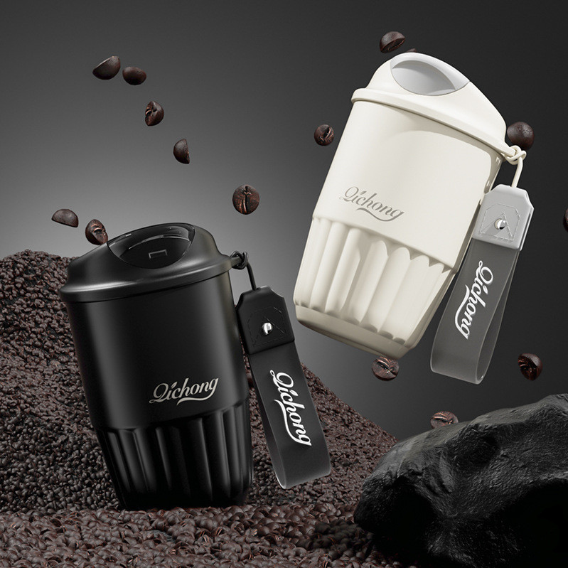 Street Wear 316 Stainless Steel Coffee Cup High-value Ceramic Thermos Cup Portable Portable Cup Wate