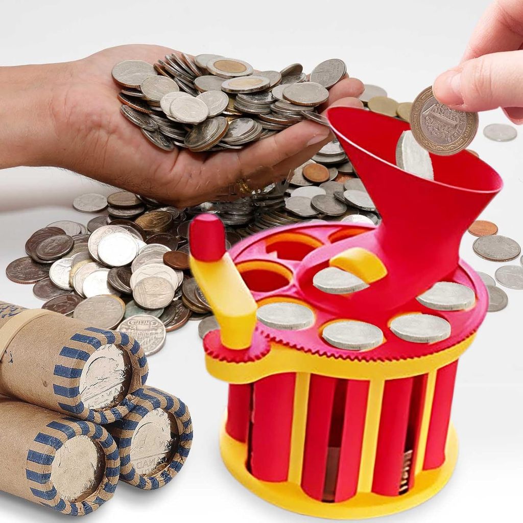 เครื่องคัดแยกเหรียญอัจฉริยะ Euro coin coin sorter coin Counter หมุน Fun Storage 11.27