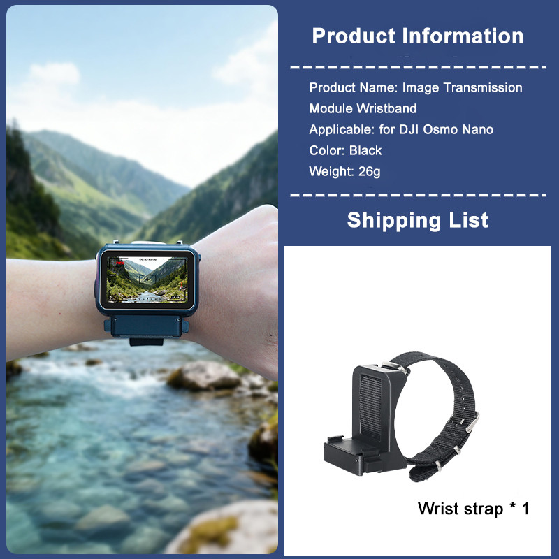 สายรัดข้อมือแบบมัลติฟังก์ชั่นสําหรับกล้อง DJI Osmo Nano Thumb, ตัวยึดข้อมือแบบปลดเร็วแบบแม่เหล็ก, อุปกรณ์เสริมป้องกันส่วนขยาย