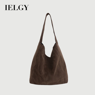 IELGY Ladies Tote Bag Autumn Winter Suede Large Capacity Commuter Casual Shoulder Bag