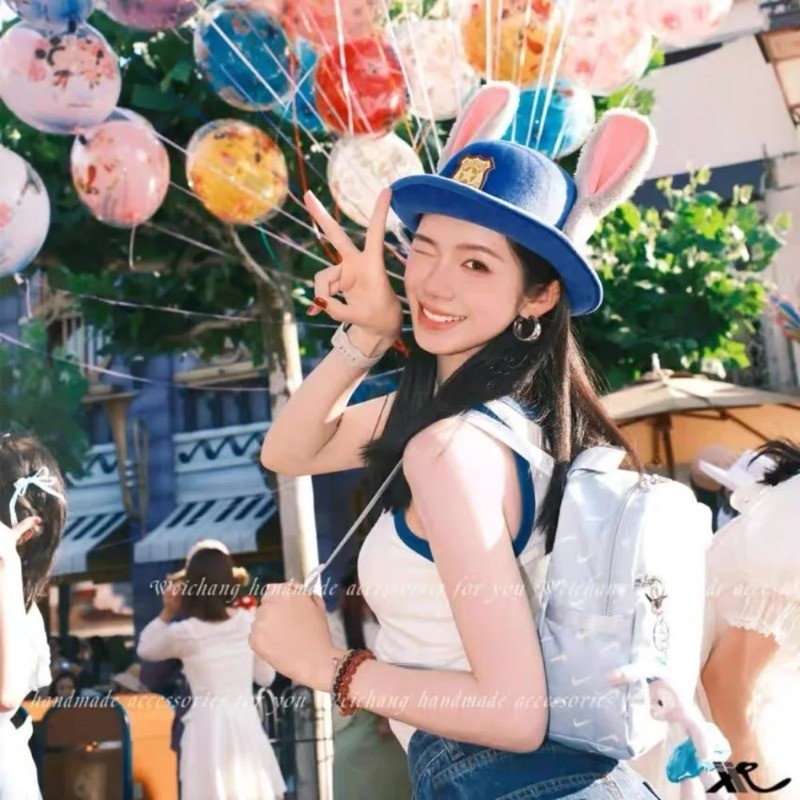 หมวกเจ้าหน้าที่ตำรวจจูดี้ Zootopia แบบ Bowler สำหรับคอสเพลย์ และของขวัญสำหรับทุกวัย - รูปที่ 2