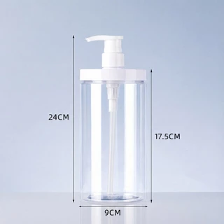 ขวดปั๊มใส่สบู่เหลว ขนาดใหญ่ 500-1000ml ใช้งานในห้องน้ำ หรือพกพา มีสติกเกอร์ฉลาก