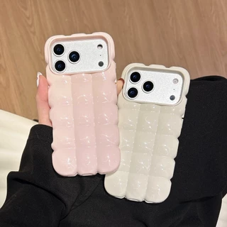 สีทึบ Cube เหมาะสําหรับ Apple 17Promax เคสโทรศัพท์ iPhone 16/15/14/13 Anti Drop Soft Case