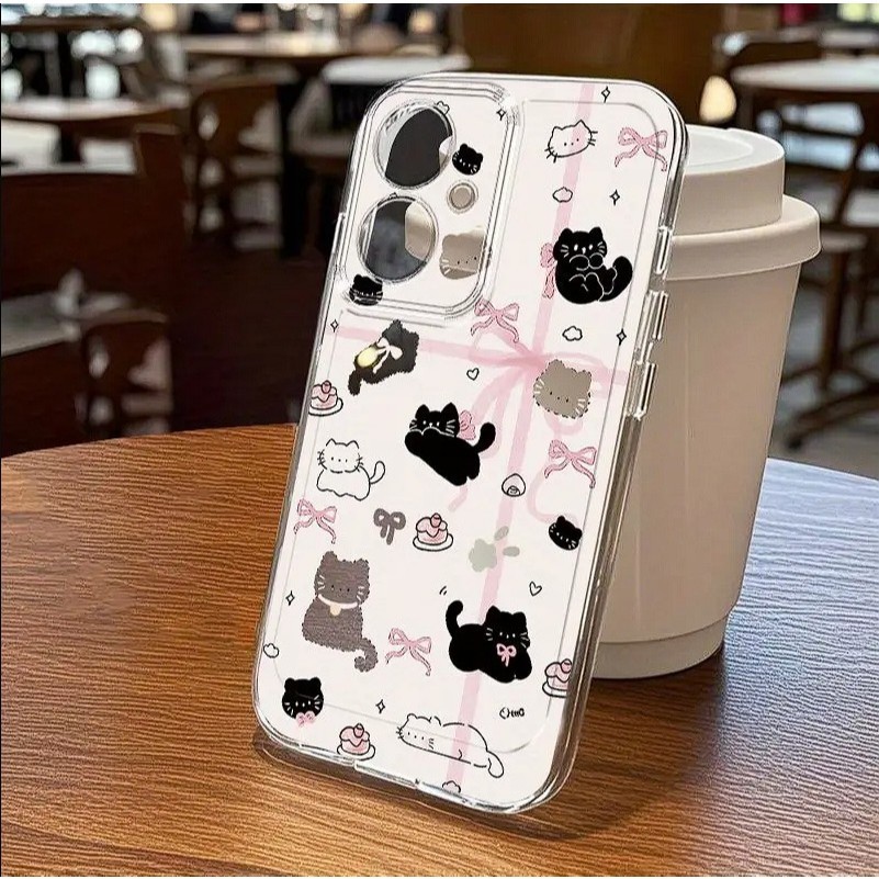 เคส TPU โปร่งใสน่ารัก MINI PLUFFY CATS MOTIF SUITABLE สําหรับ XIAOMI/REDMI/POCO/Mi10/Mi10T Mi11 LITE