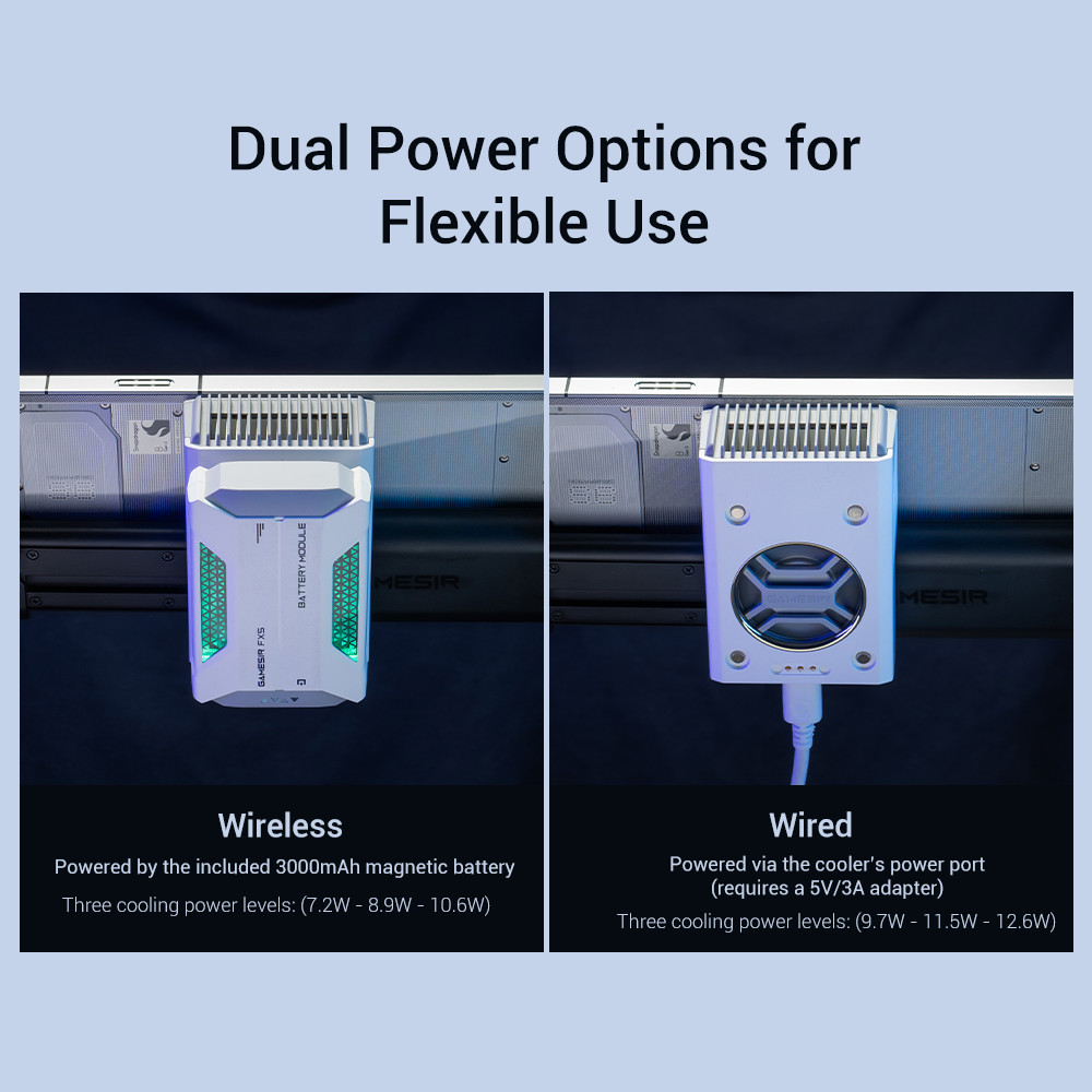 GameSir FX5 Cooler คอนโทรลเลอร์ไร้สาย FX5 Lite เครื่องทําความเย็นแบบมีสายสามโหมดระบายความร้อนแบบปรับได้สําหรับ X5 Series Controllers - รูปที่ 3