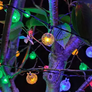 [สินค้ายอดนิยม] ไฟตกแต่ง SOLAR LED ไฟลูกแก้ว 50/100LED โซล่าเซลล์ ไฟตกแต่งสวนและกลางแจ้ง ประหยัดไฟมาก ทนแดด ทนฝน