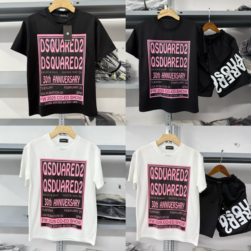 [พร้อมป้าย] เสื้อยืด Embassy 30th Anniversary Pink Letter Hot Trend Boy Street 2025 ร้อนเสื้อยืดสีชม