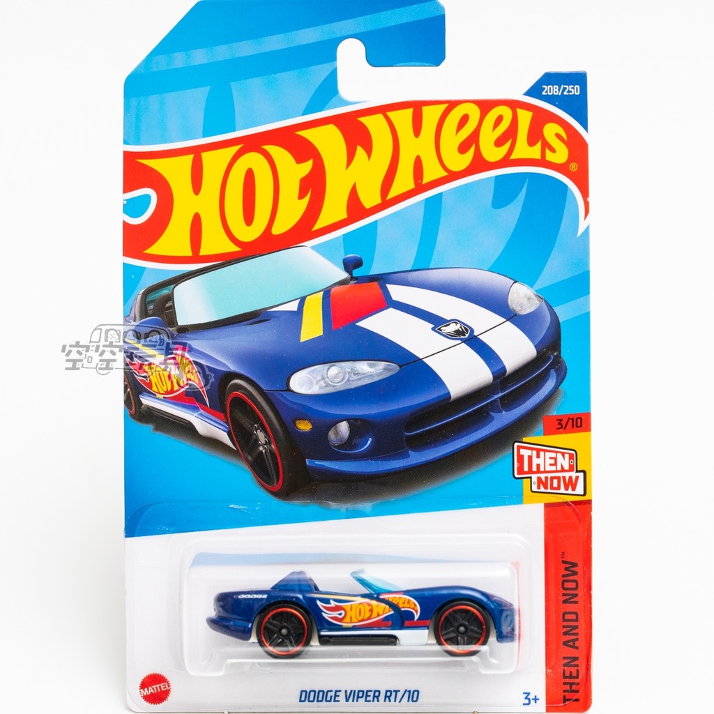 เบอร์ 208 Dodge VIPER RT/10 Blue Mattel Hot Wheels Alloy รถสปอร์ตขนาดเล็ก