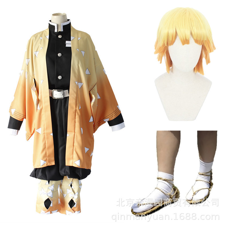 Cosplay ภรรยาของฉัน Zenitsu จาก Demon Slayer เครื่องแต่งกายสำหรับงาน Halloween