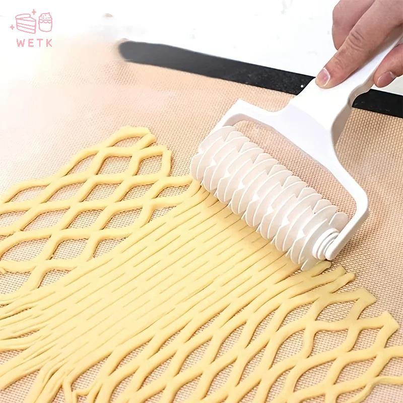 [WETK] Pastry Lattice Roller Cutter Pie Pastry Dough F Ondant Pizza Cakes Cutter Roller Home Kitchen