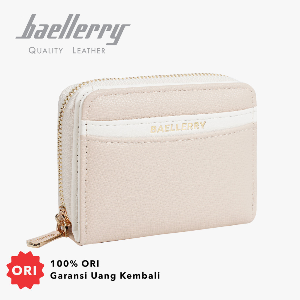 BAELLERRY N8352 กระเป๋าสตางค์แฟชั่นสำหรับผู้หญิง พกพาสะดวก ทำจากหนังคุณภาพสูง