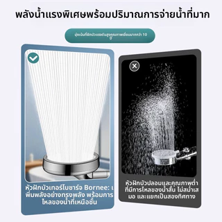 ทีเอสตอง#107 หัวฝักบัว, หัวฝักบัวแบบใช้คู่แบบใช้มือถือ/เหนือศีรษะ 2-ใน-1, แรงดันน้ําที่เพิ่มขึ้น, ชุดฝักบัว, อินเทอร์เฟซสากล