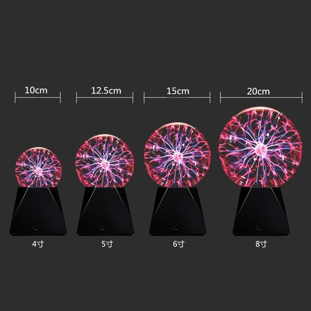 [trdfdv] Unique Glass Plasma Ball Holiday Party Glass Globe Sphere Lamp for Cafe Bar