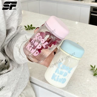 ขวดน้ำโปร่งใส 350ml ขวดน้ำพลาสติก พร้อมสายคล้อง ใส่ถ้วยน้ำนักเรียน ถ้วยน้ำกีฬา ขนาดใหญ่ พกพาสะดวก