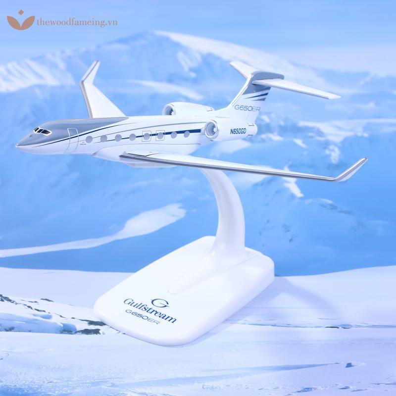 Thewoodfameing 1PCS Gulfstream G650 เครื่องบิน Diecast 1/200 Scale เครื่องบินรุ่นเครื่องบิน G650ER เ