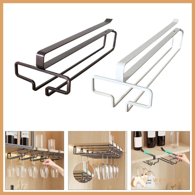 WOW ติดตั้งง่ายแขวนที่วางแก้วไวน์ที่มีประสิทธิภาพที่วางแก้วไวน์ติดตั้งง่ายภายใต้ตู้สําหรับ Stemwa