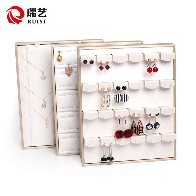 ขาตั้งจอแสดงผลเครื่องประดับแหวนเครื่องประดับ Store Props จี้เครื่องประดับแนวตั้งสร้อยคอเคาน์เตอร์หนั