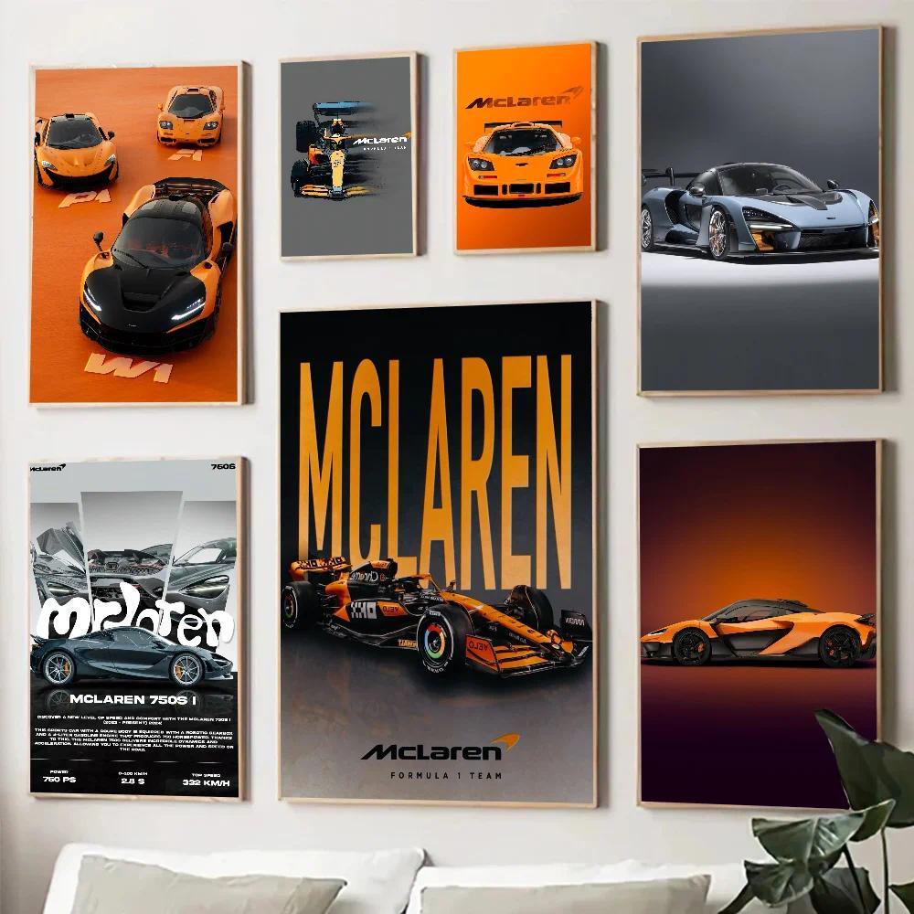 แฟชั่นแบรนด์รุ่น M-Mclaren F1 โปสเตอร์โปสเตอร์ศิลปะพิมพ์บาร์ห้องนั่งเล่นเฟอร์นิเจอร์ตกแต่ง