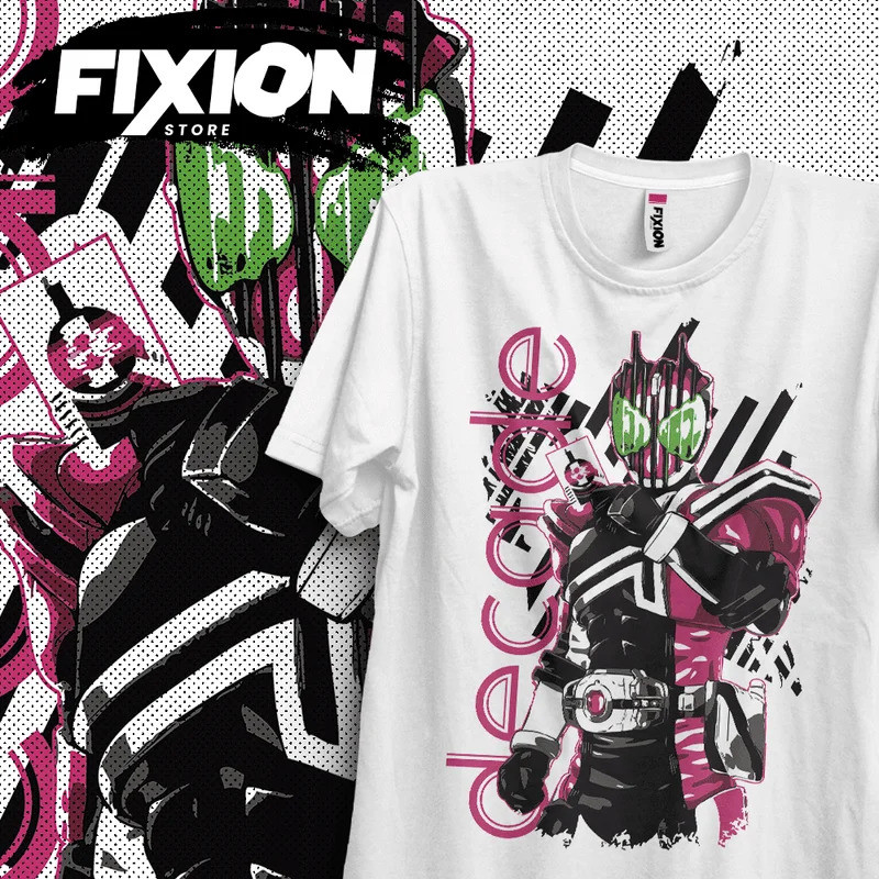 เสื้อยืด Kamen Rider Decade ผ้าฝ้าย 100% สไตล์แฟชันสำหรับทุกโอกาสและแฟนมีต ไซส์ 100cm-5XL