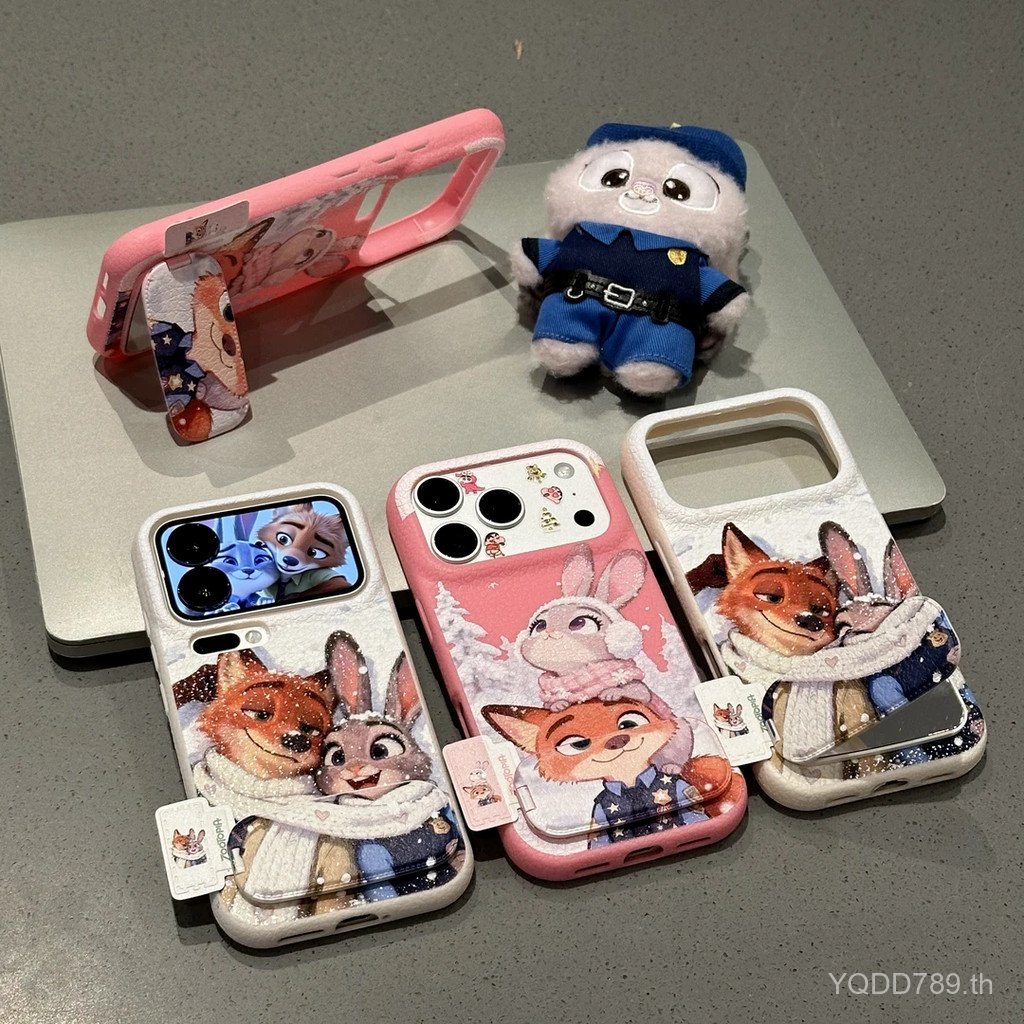 เคสโทรศัพท์ เหมาะสําหรับ iPhone 11 12 13 14 15 16 17 Pro max Plus Air Crazy Animal City Judy Nick Bracket กันกระแทกกันกระแทกเคสรวมทุกอย่าง YPA2