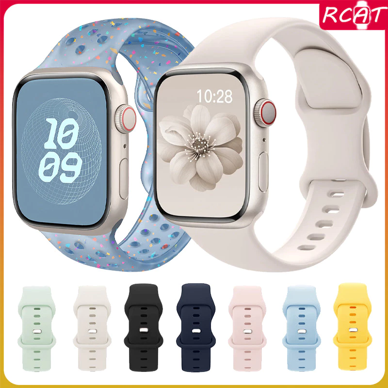สายยางอ่อนสายซิล for Smartwatch Iwatch Ultra/SE 3 2 Series 11 10 9 8 7 6 5 4 3 2 1 49 46 45 44 42 41 38มม