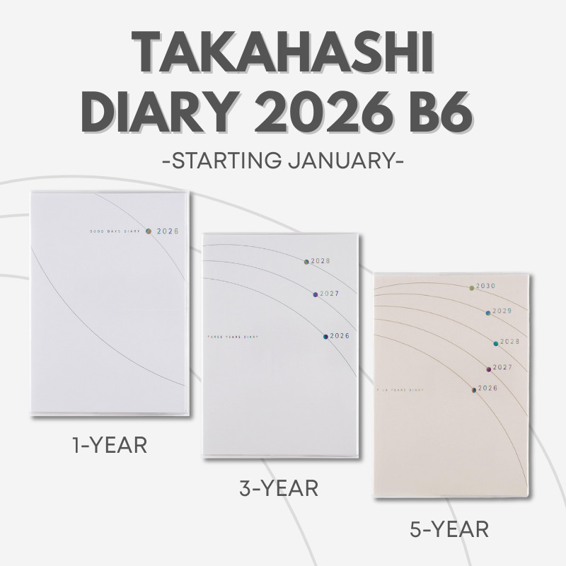 Takahashi B6 Diary 2026 - Yearly Planner Series (Starting January 2026)