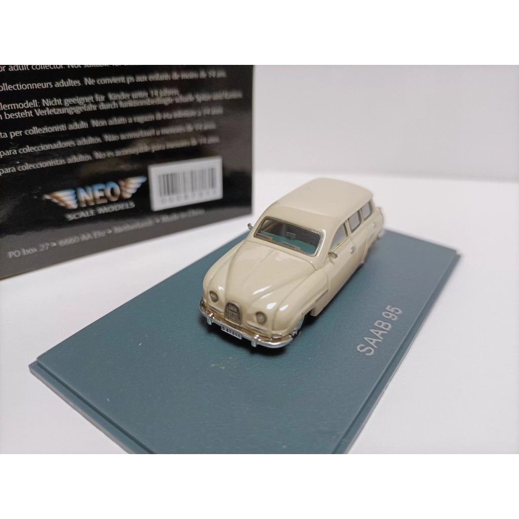 Neo 1 87 Saab Classic Saab รถการท่องเที่ยว รุ่น Saab 95 Wagon 1964 สีเบจ
