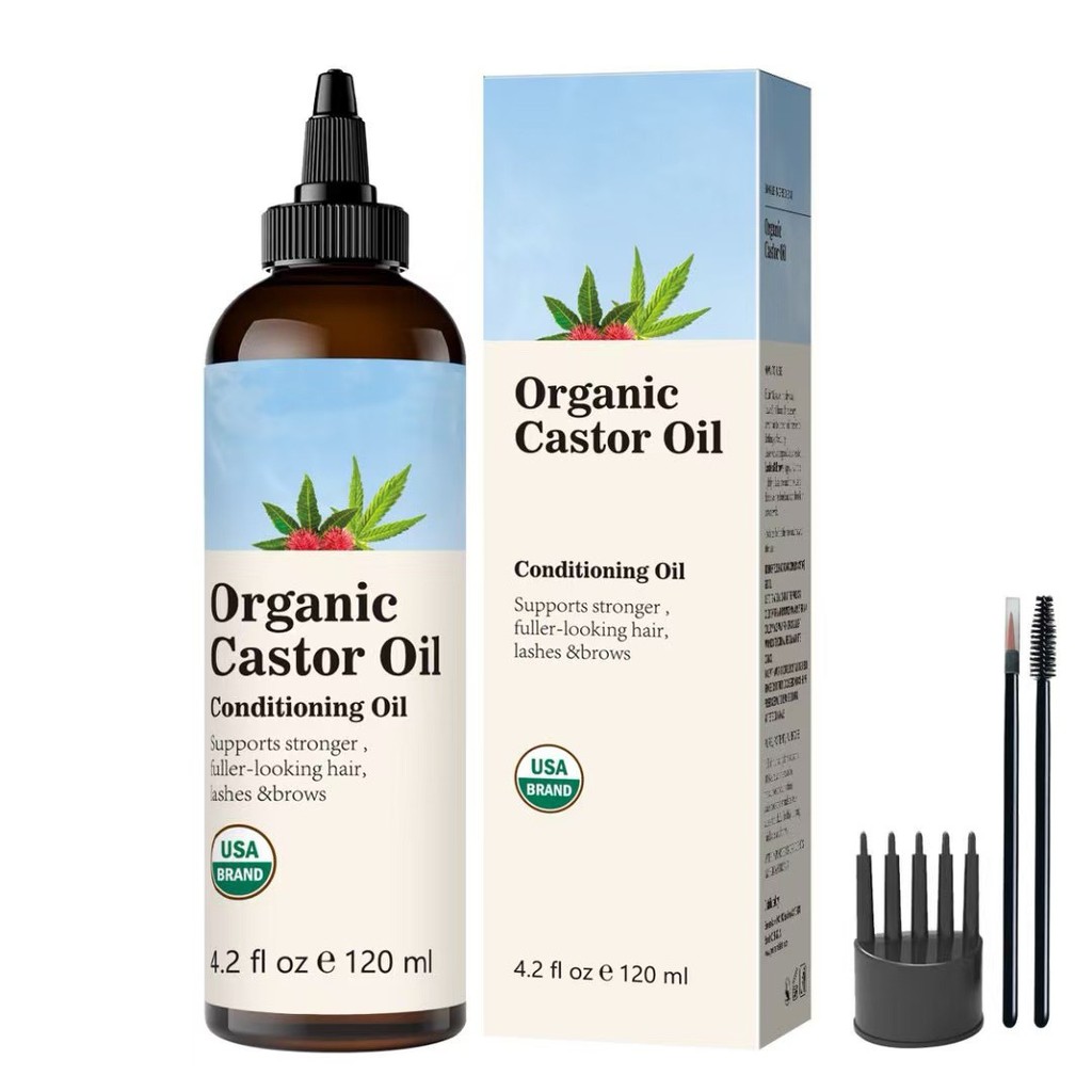น้ํามันผม น้ํามันหอมระเหยดูแลเส้นผม Batana Hair Oil Frizz Smoothing Castor Oil น้ํามันผม