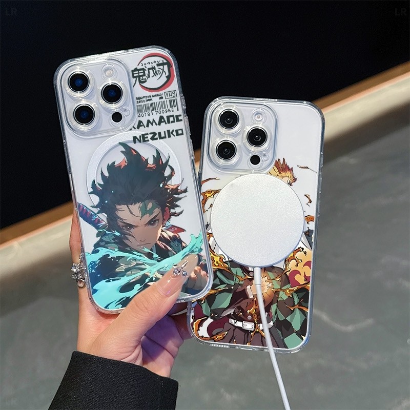Demon Slayer 18 รูปแบบสําหรับ Magnetic Clear Cases สําหรับ iPhone 17 16 15 14 13 12 11 Pro Max Plus 