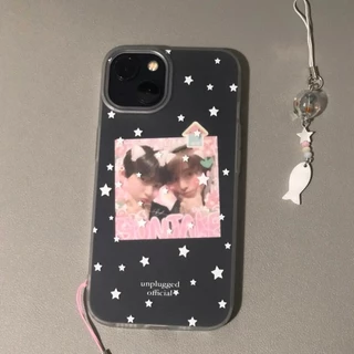 ส่งจากไทย เคสโทรศัพท์รุ่น16 ลายดาวสีฟ้าขาว สไตล์อิน เคสใสแบบด้าน For IPhone17 16 13 11 12 14 15ProMAX XR XSMAX 6/7/8PLUS