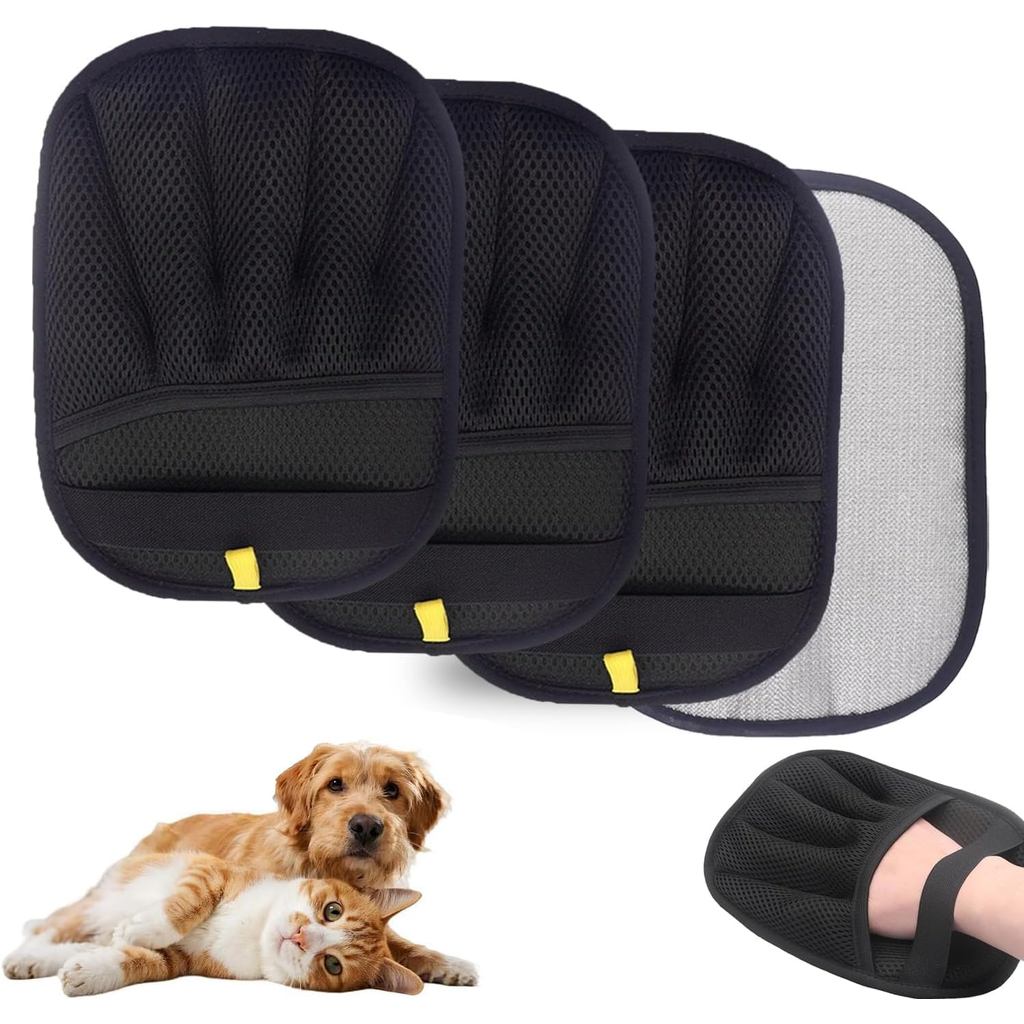 3 Pack The Magic Brush Pet Hair Remover Glove for Cats & Dogs, 2025 Newly Upgraded Five-Finger Elect