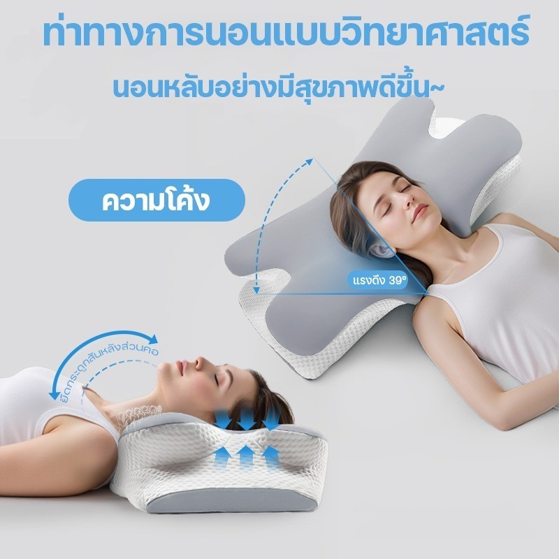 หมอนสุขภาพ หมอนปวดคอ Ergonomics Deep Sleep เมมโมรี่โฟม รูปที่ 6