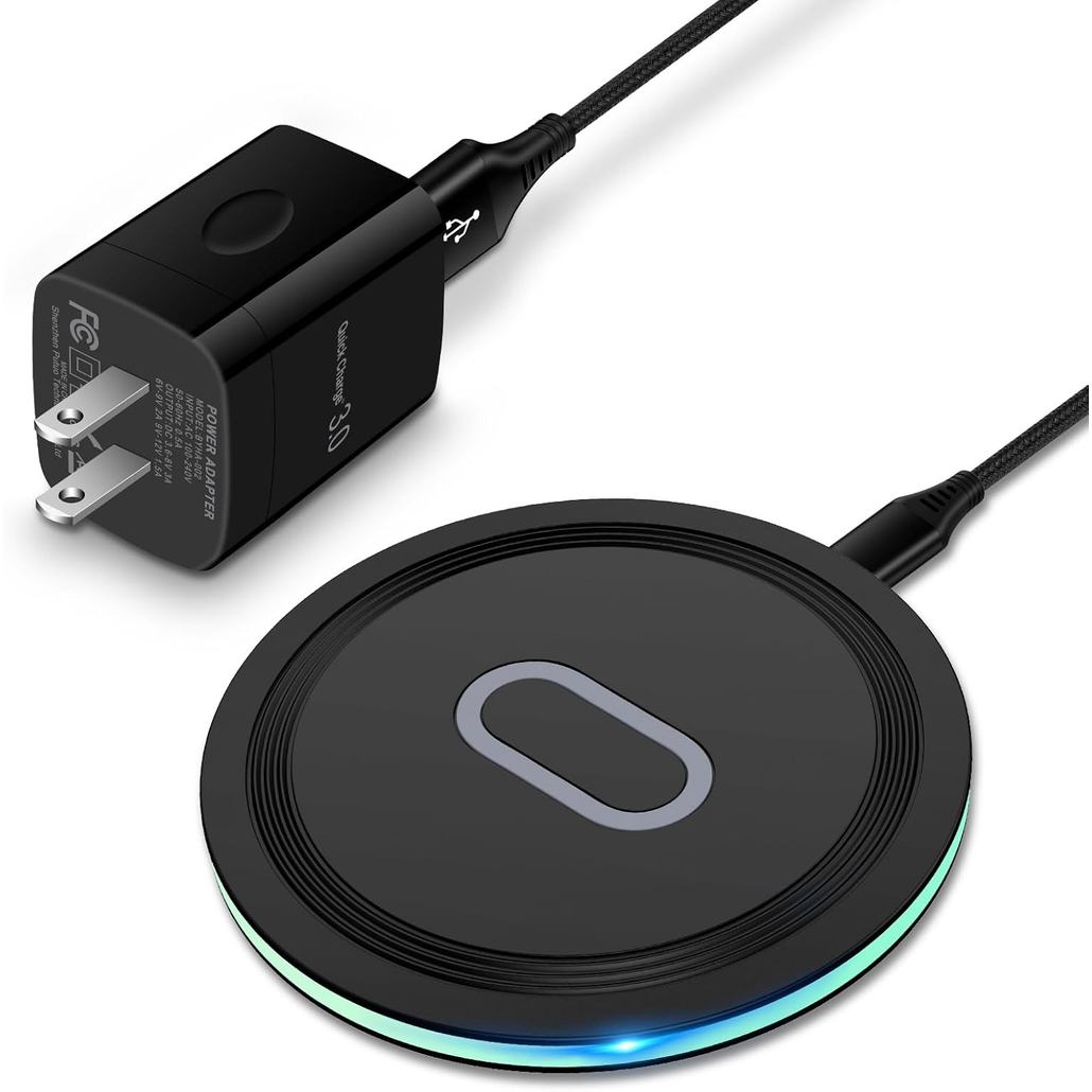 Wireless Charger Samsung Fast Charging Pad for Samsung Galaxy S25 Ultra/S24 FE/S23 Ultra/S22/S21/Z F