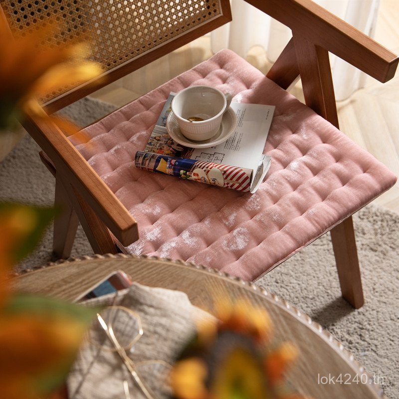 สํานักงานตารางย้อนยุคเบาะเก้าอี้รับประทานอาหารเบาะโซฟากํามะหยี่สีทองเบาะครัวเรือนสี่ฤดูกาลสากลเบาะเก