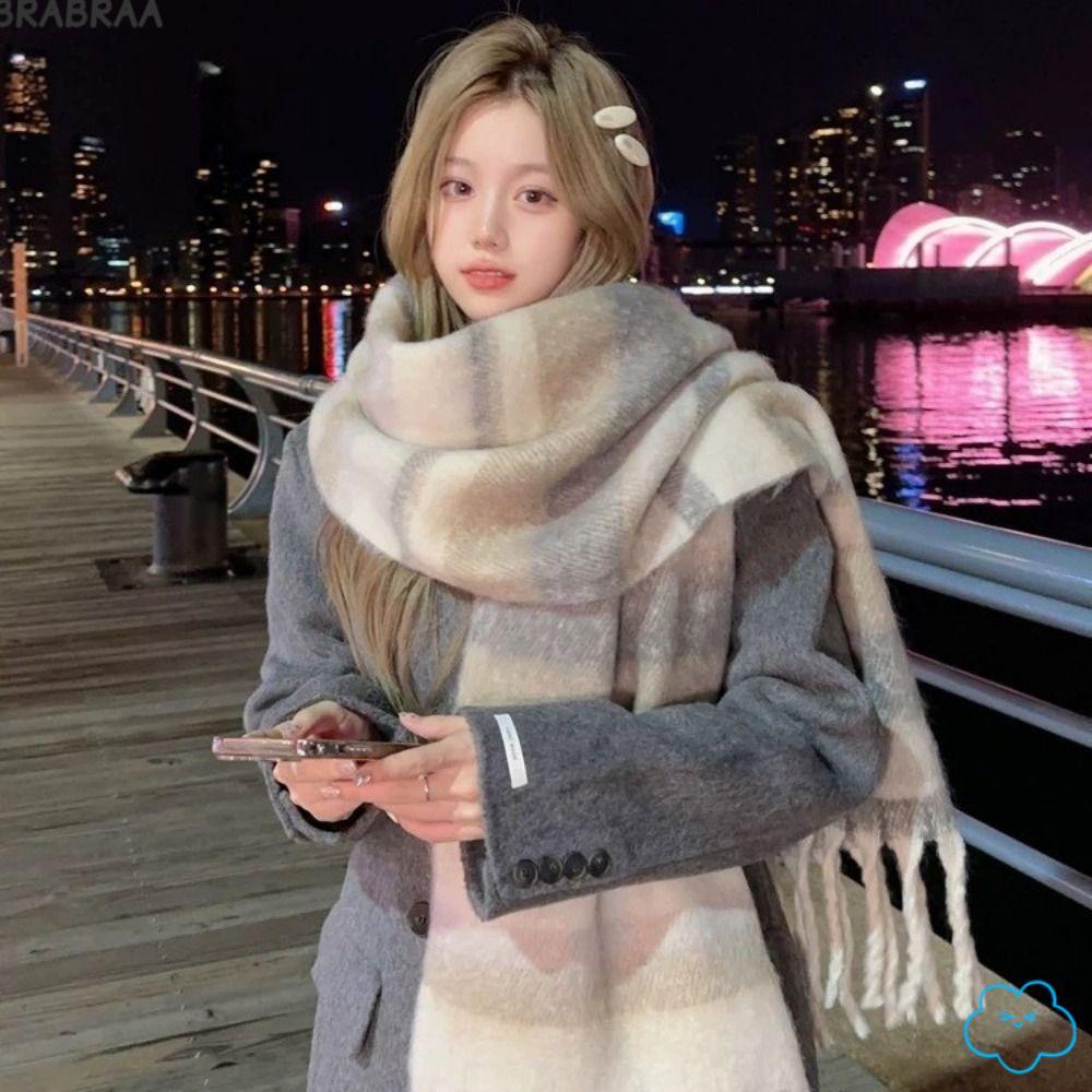 ผ้าพันคอแคชเมียร์เลียนแบบ สไตล์ย้อนยุคลายสีสันสดใส เหมาะสำหรับฤดูหนาวและใช้อเนกประสงค์