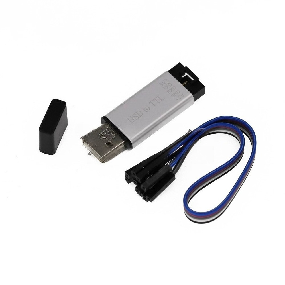 เปลือกอลูมิเนียม CP2102 โมดูล USB ถึง TTL Serial Port โมดูล STC Downloader Download Line กระพริบอัพเ