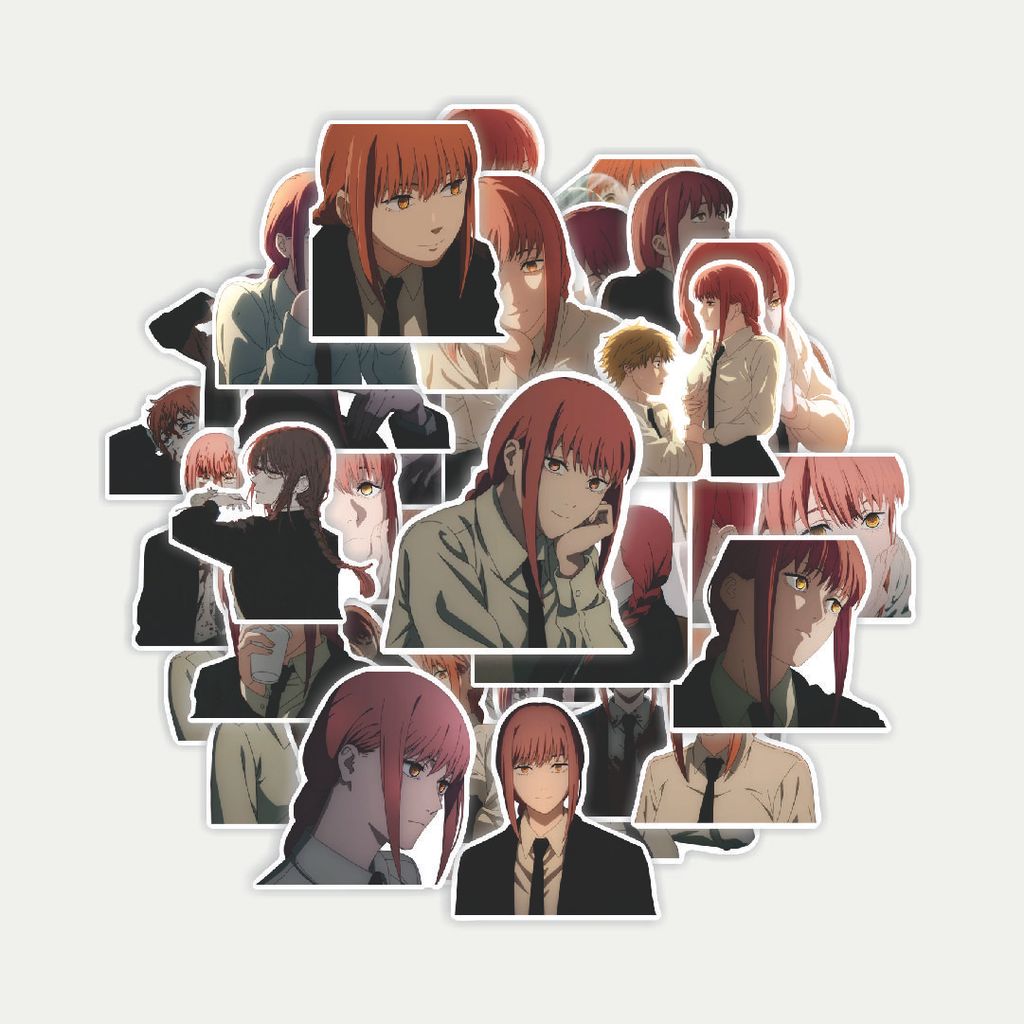 สติ๊กเกอร์แพ็คสติ๊กเกอร์ Makima Chainsaw Man | สติ๊กเกอร์ TUMBLR | สติ๊กเกอร์แล็ปท็อปสําหรับกระเป๋าเ
