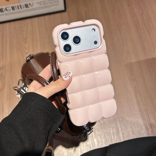 สีทึบ Cube เหมาะสําหรับ Apple 17Promax เคสโทรศัพท์ iPhone 16/15/14/13 Anti Drop Soft Case