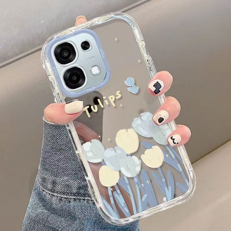 สําหรับ OPPO A6 Pro 5G เคสโทรศัพท์กระจกถุงลมนิรภัยกรณีป้องกันกรณี