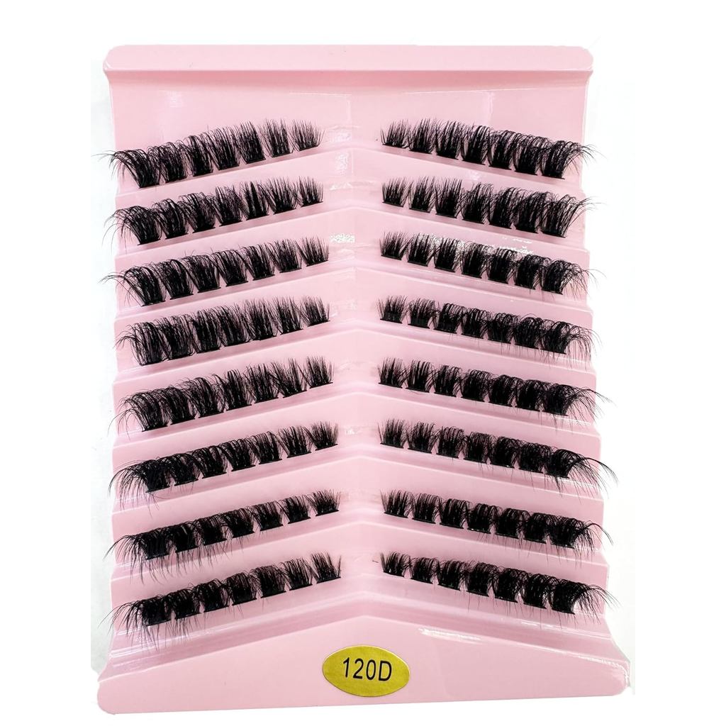 HBZGTLAD 60D-150D Clusters Fluffy Cluster Eyelash Extensions Wispy ส่วนบุคคล Lashes Premade Eyelash 