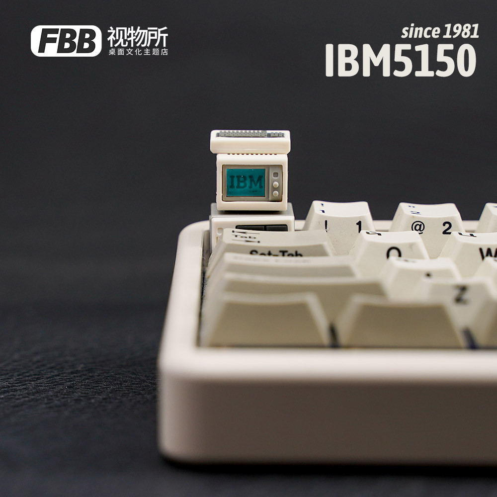 FBB Vision Office IBM5150 Retro Unique Transparent Keycap Mechanical Keyboard ของขวัญที่กําหนดเองสํา